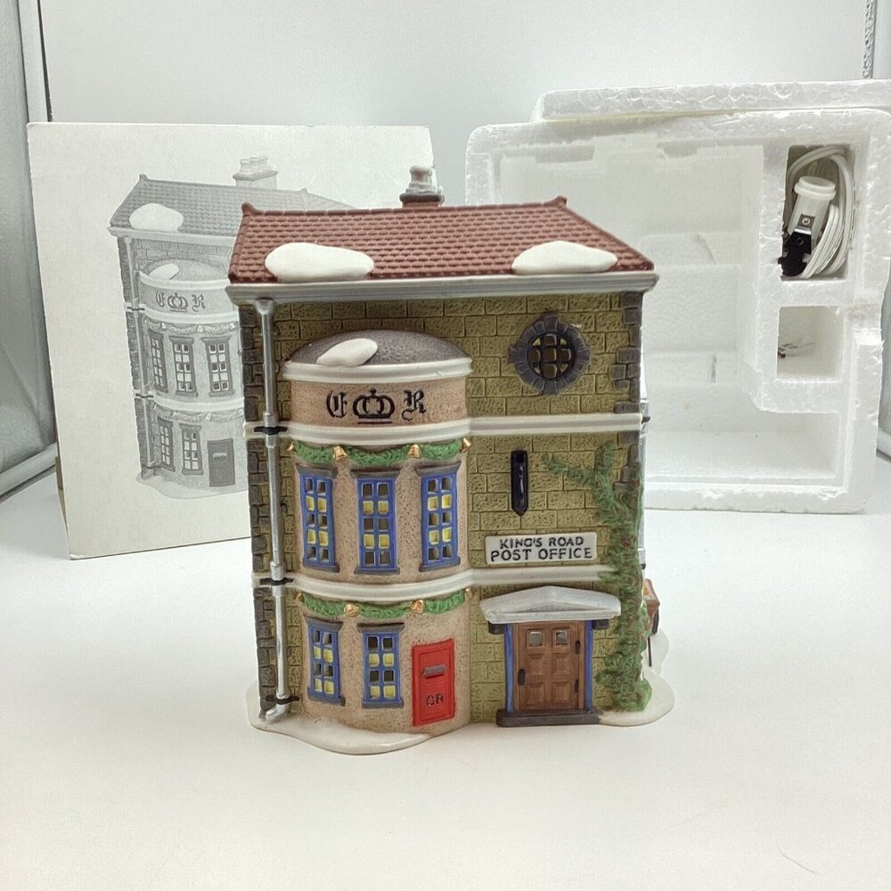 Department 56 Heritage Village Kings Road Post Office w/Box #5801-7 Box 1992